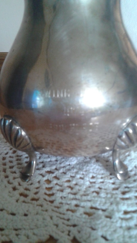 Vintage Electroplated Nickel Silver Footed Pitcher