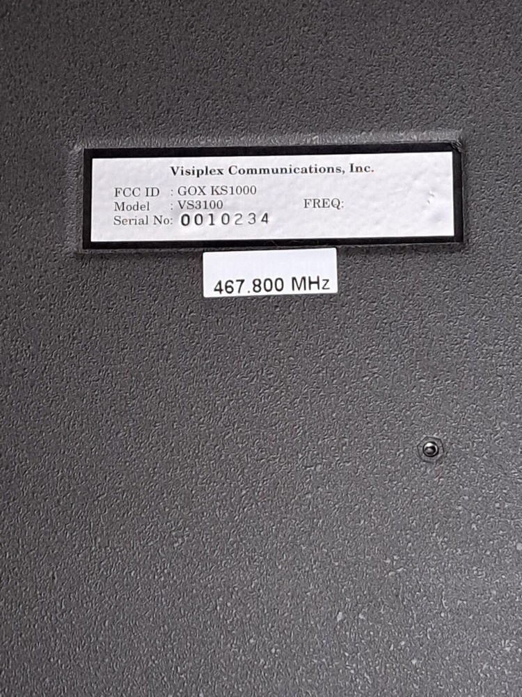 Visiplex VS3100 Wireless Paging System, New Old Stock, Instruction Book,