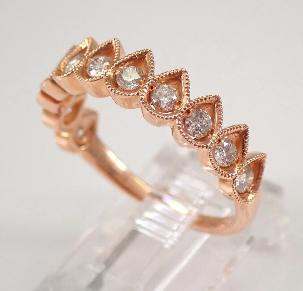1Ct Lab Created Diamond Round Stackable Wedding Band Ring 14K Yellow Gold Plated