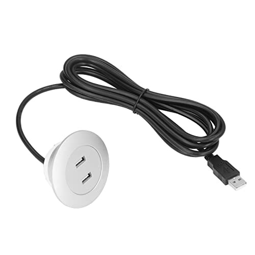 Sofa USB Charging Socket, Recessed USB Outlet Power Strip Flush Mount Silver