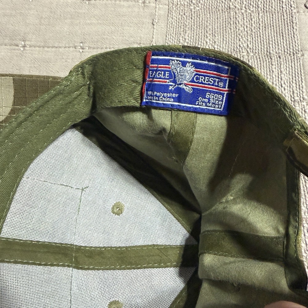 Eagle Crest Camouflage Hat with Removable American Flag Patch