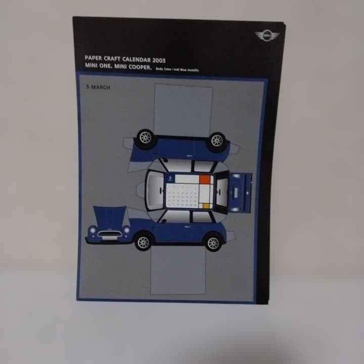 Bmw Mini Paper Craft Calendar 2003