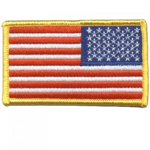REVERSE AMERICAN FLAG PATCH; US FLAG PATCH REVERSE