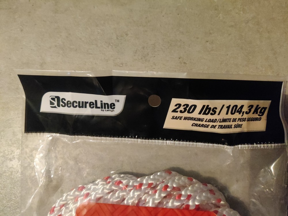 Secureline bylehigh diamond braid polyester 50ftx5/16in rope