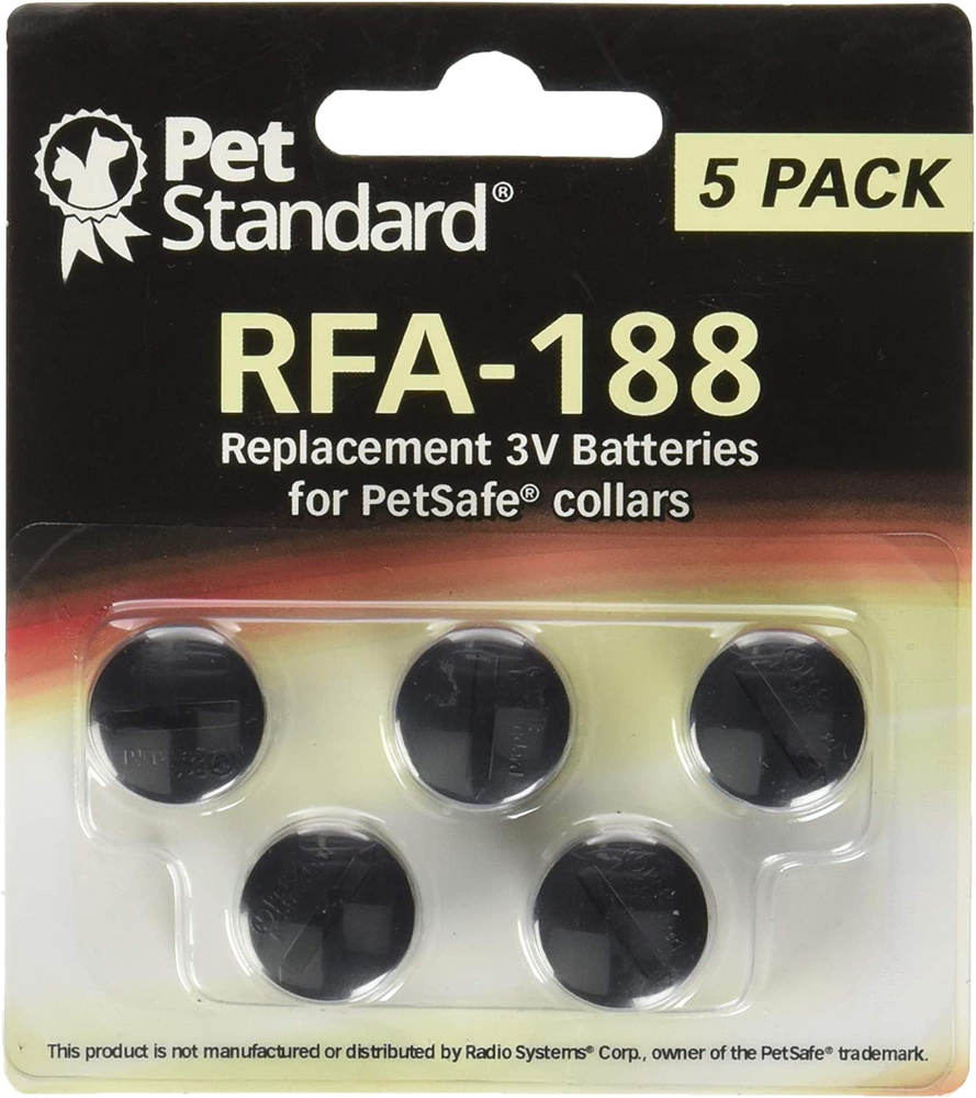 Petsafe Compatible RFA-188 Replacement Batteries (5-Pack)