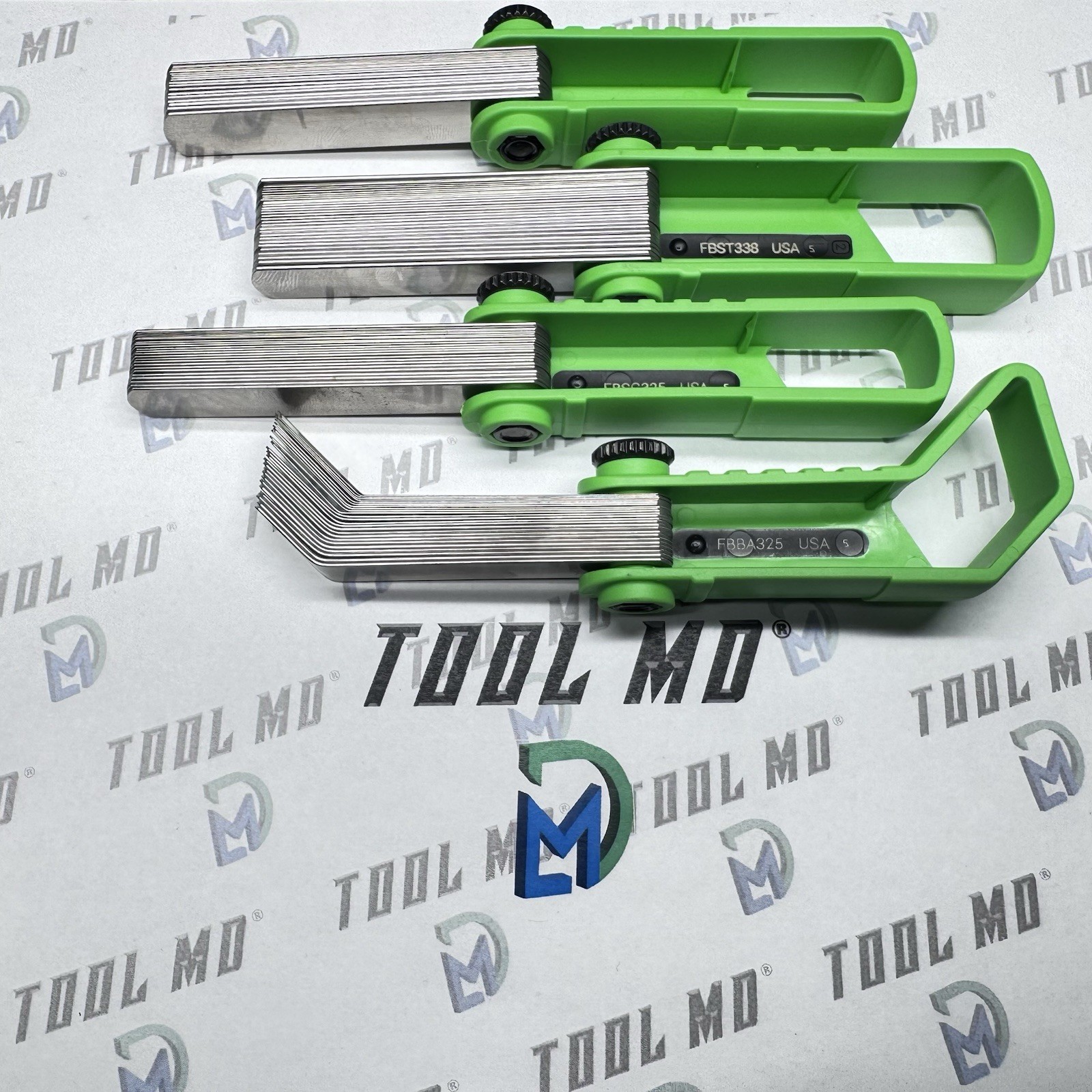 Snap-on Tools USA NEW GREEN 4pc Offset 45° & Straight Feeler Gauge Blade Sets