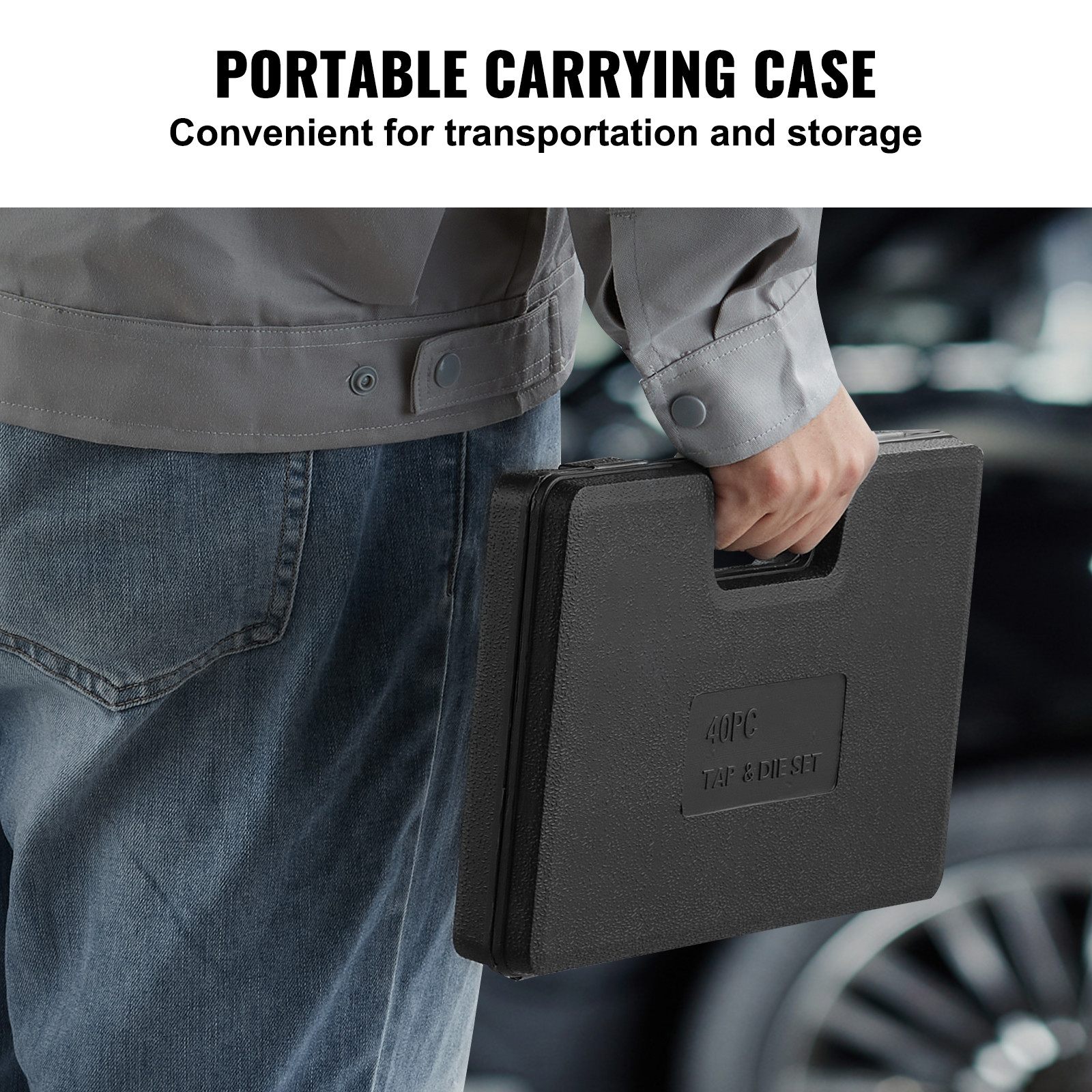 VEVOR Tap and Die Set 80Pcs Metric and SAE Standard Bearing Steel Threading Tool