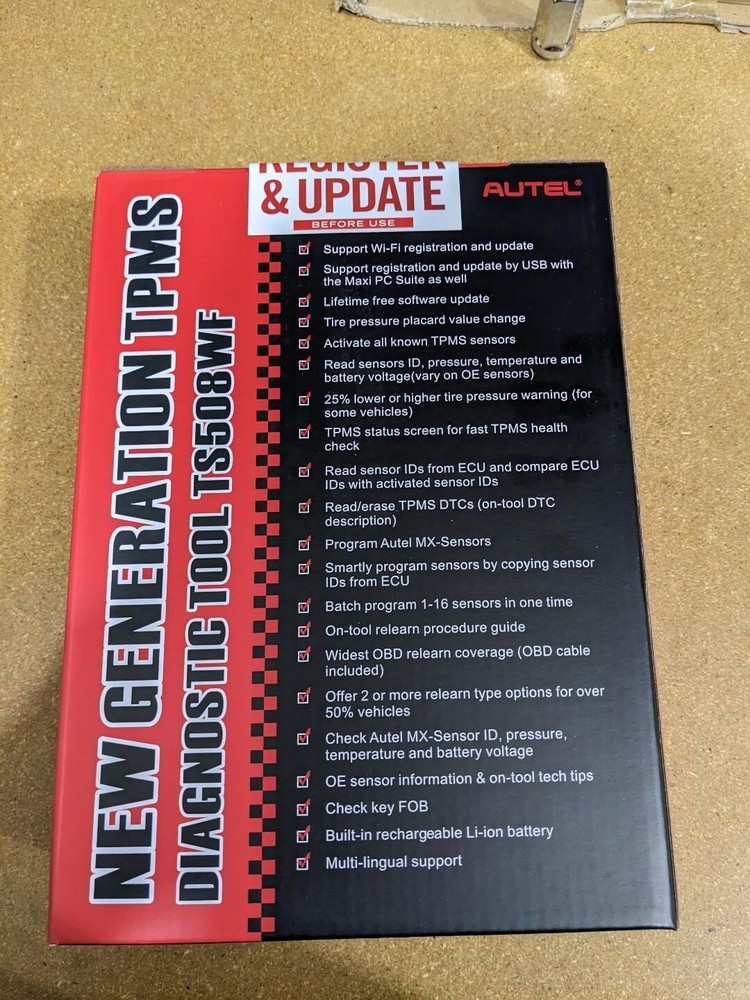 NEW Autel MaxiTPMS TS508WF TPMS - Relearn Reset Tool