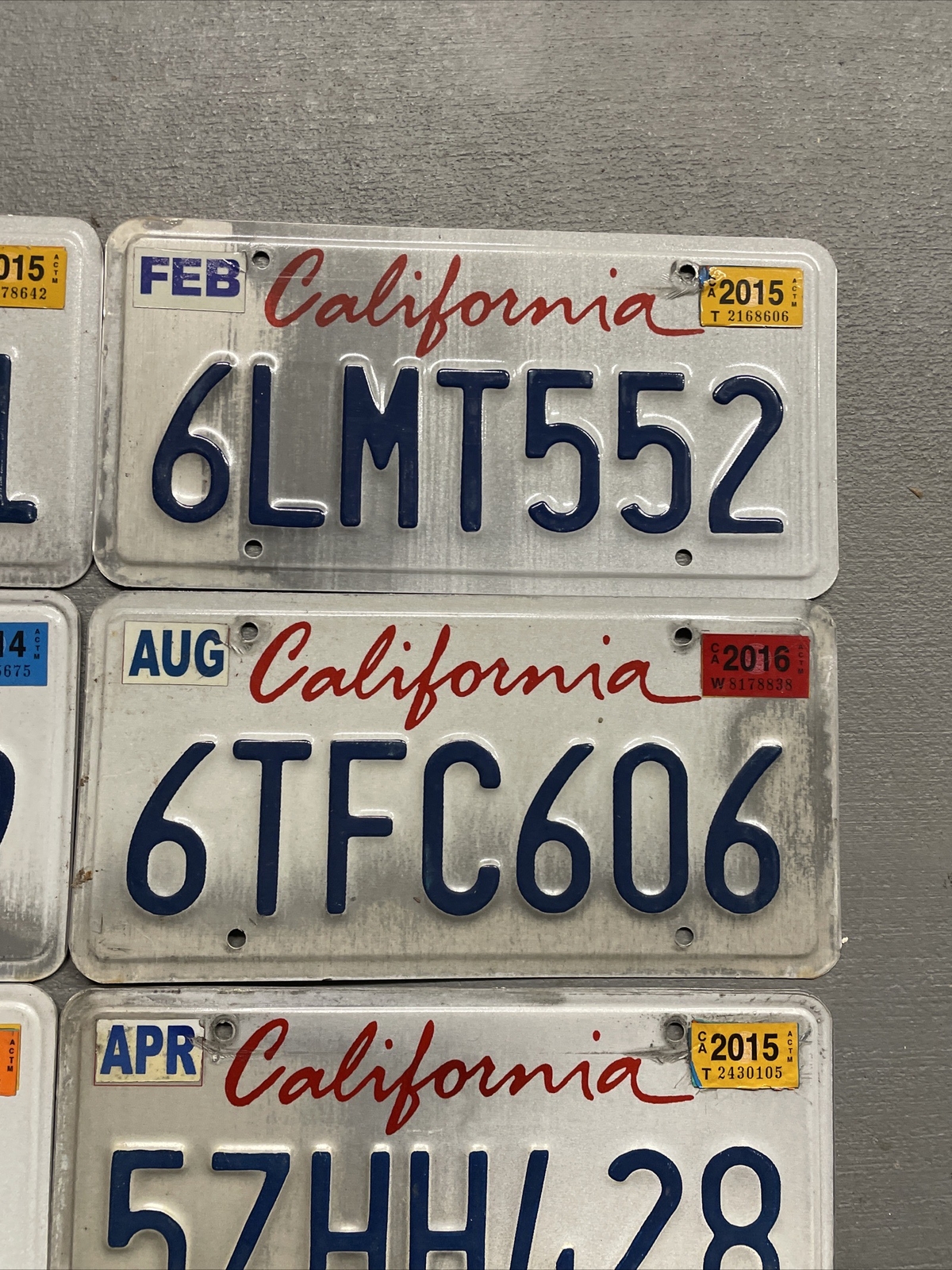 ONE CALIFORNIA LICENSE PLATE LIPSTICK💄 STYLE RANDOM LETTERS/NUMBERS CRAFT GRADE