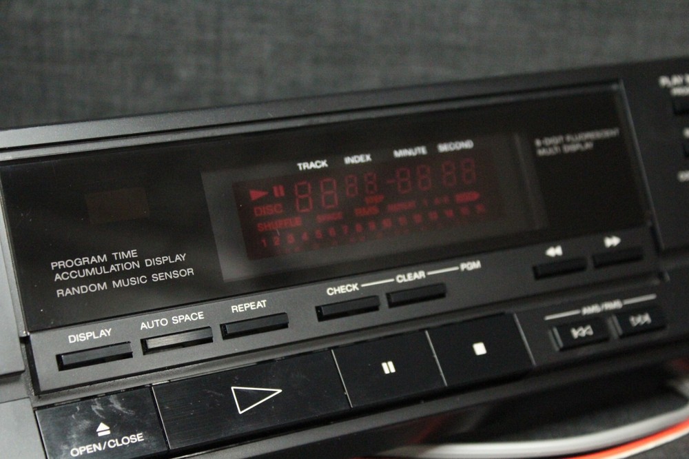 Authentic Sony CDP-350 CD player Front Panel Face plate screen w/ electronics