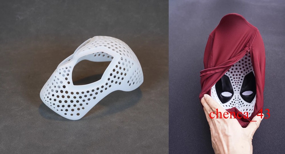 Customize Deadpool Screen Accurate Cosplay Headgear Wearable Mask Prop Faceshell