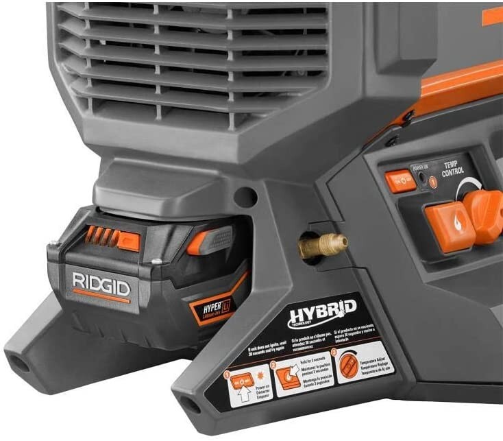 RIDGID Brushless 18V Hybrid Forced Air Propane Portable Heater R860424B