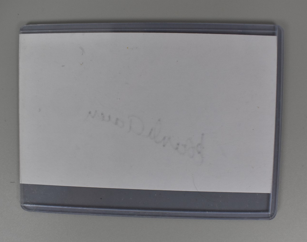 Hank Aaron Signed Autographed Index Card