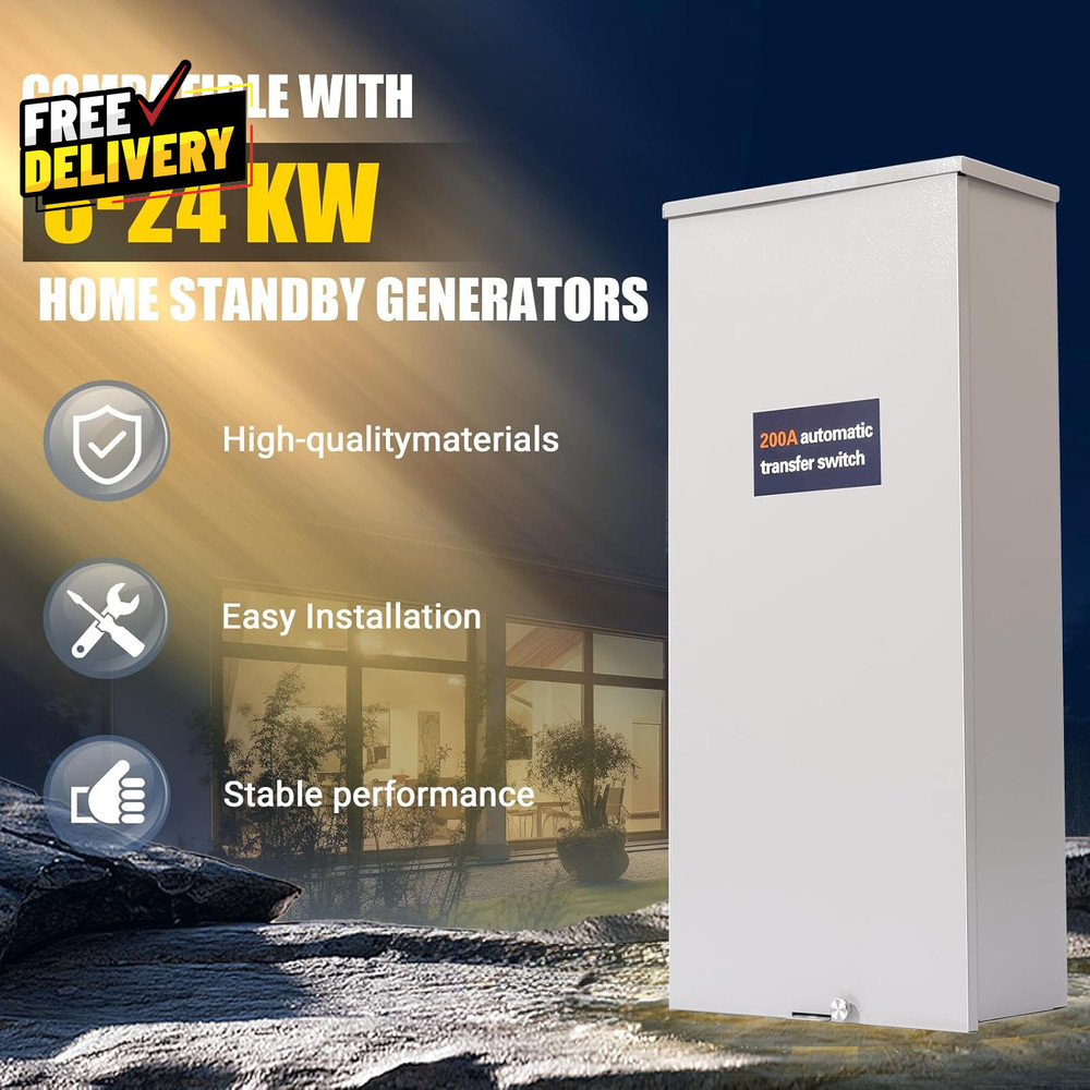 200 Amp Automatic Transfer Switch W/Power Management Replacement for Generac....