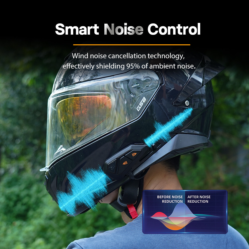 2 x Motorcycle Intercom Bluetooth Intercomunicador Moto Bluetooth Music Share