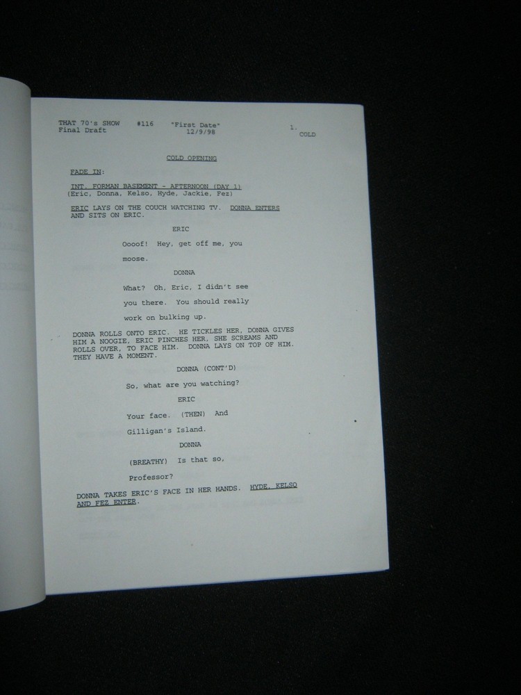 Original THAT '70s SHOW Script Season 1 EP 16 First Date FINAL DRAFT