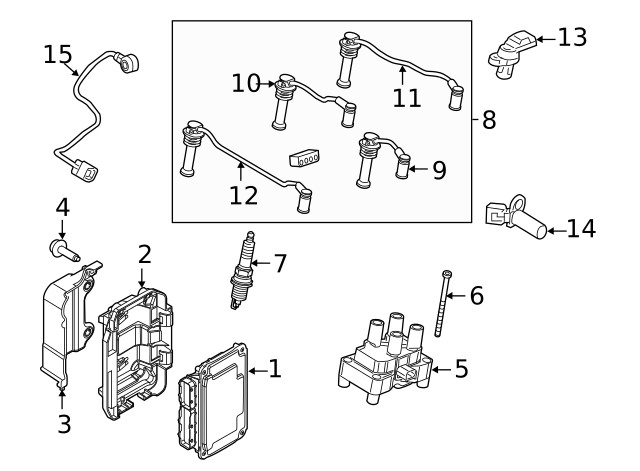 Genuine Ford Engine Crankshaft Position Sensor BE8Z-6C315-A