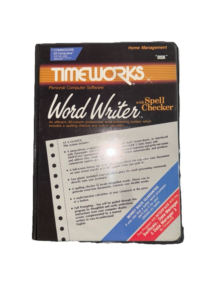 Timeworks Work Writer With Spell Checker Personal Computer Software COMPLETE