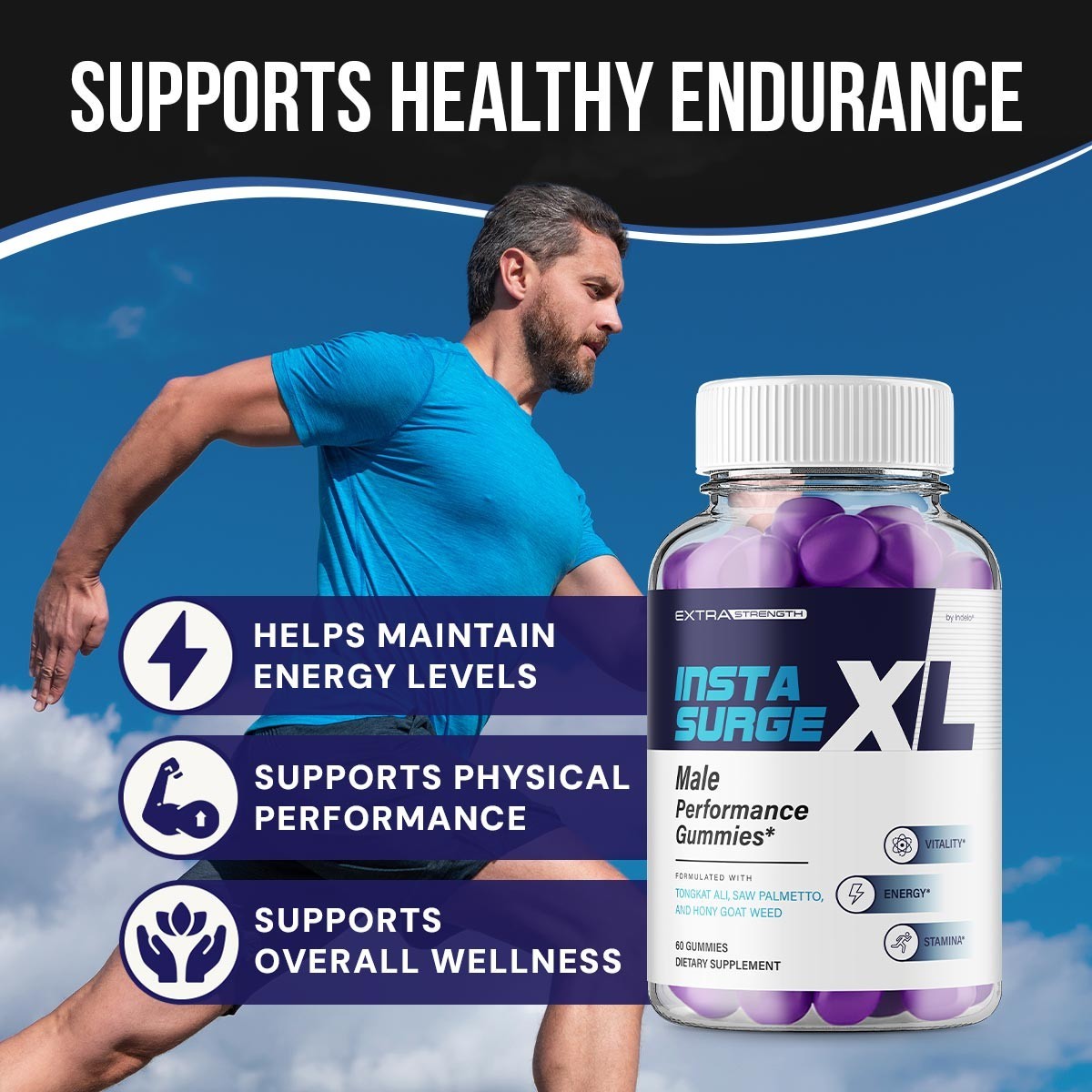 (1 Pack) Insta Surge XL Gummies for Men – InstaSurge XL Gummy Natural Blend