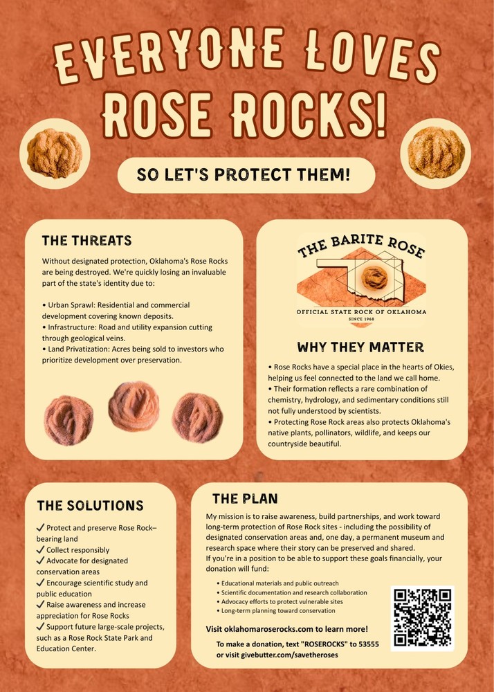 Oklahoma Barite Rose Rock Pail w/ Activity Book