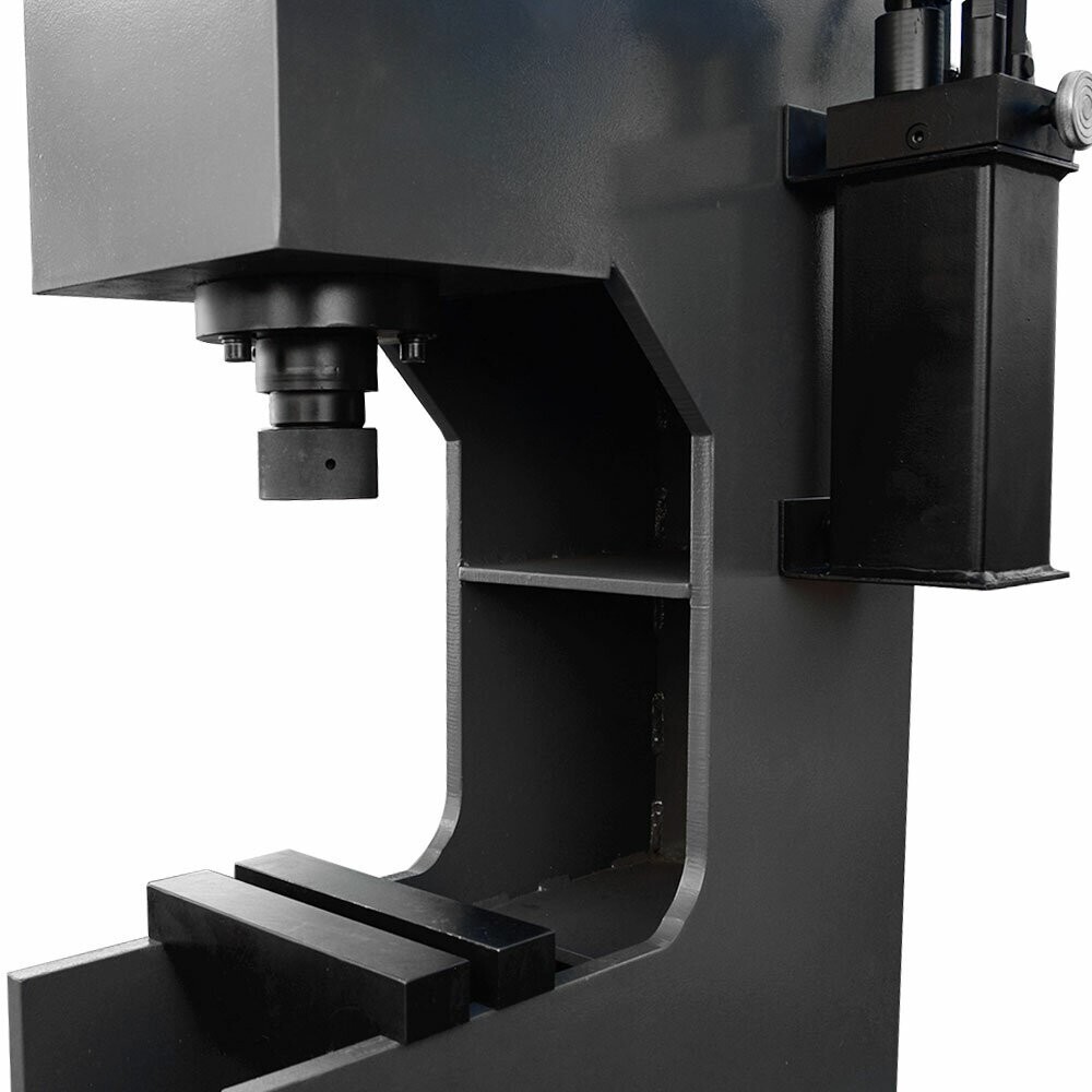 C-Frame 16 Ton Hydraulic Press 7-7/8" Stroke 2-Speed Hand Pump with Gauge