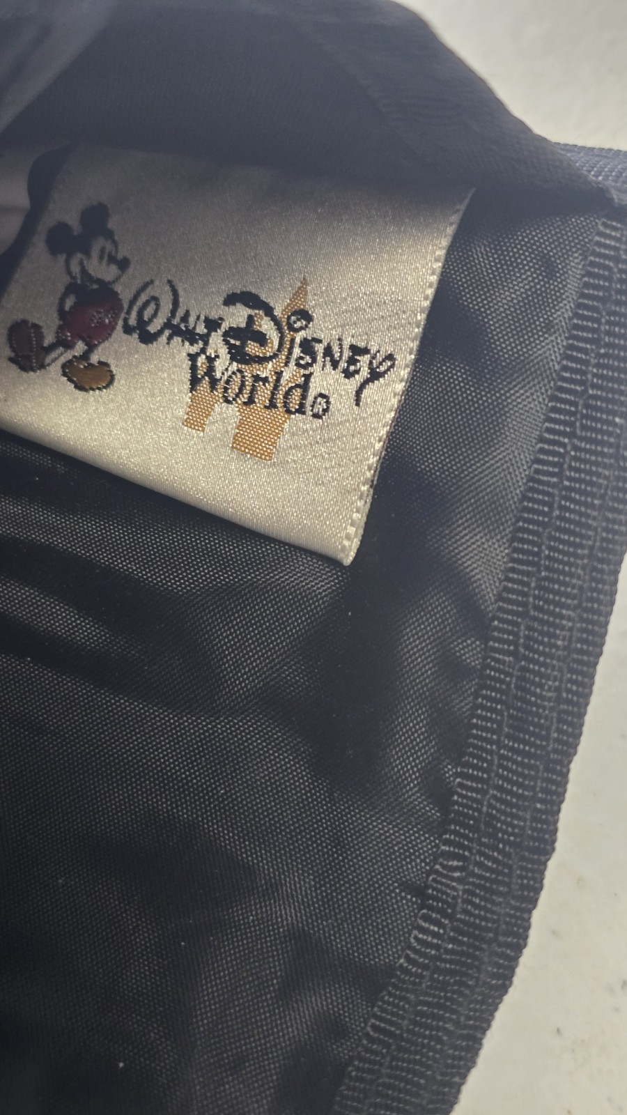 Vintage Walt Disney World Tri Fold Wallet Black Mickey Olympic 80s 90s