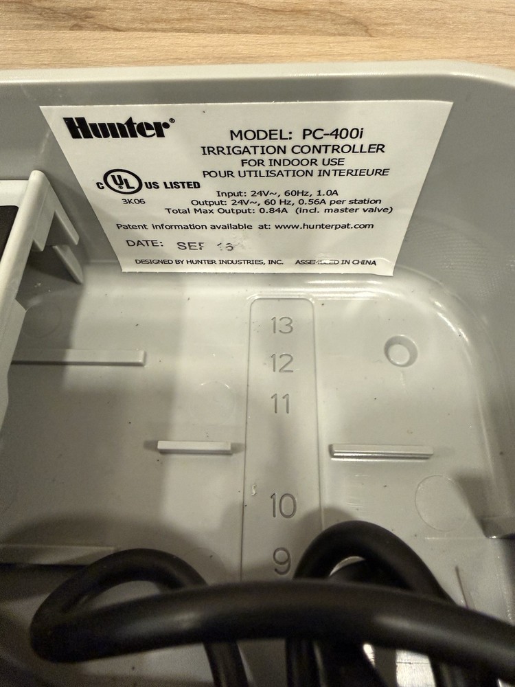 Hunter Pro-C PC-400i Indoor Sprinkler Irrigation Timer Controller 13 Zone