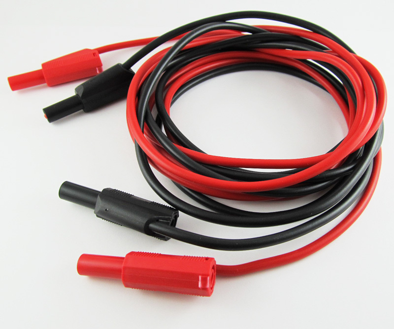 1pair 2M Safety  Silicon Test Cable Double Full Insulated Stackable Banana Plug