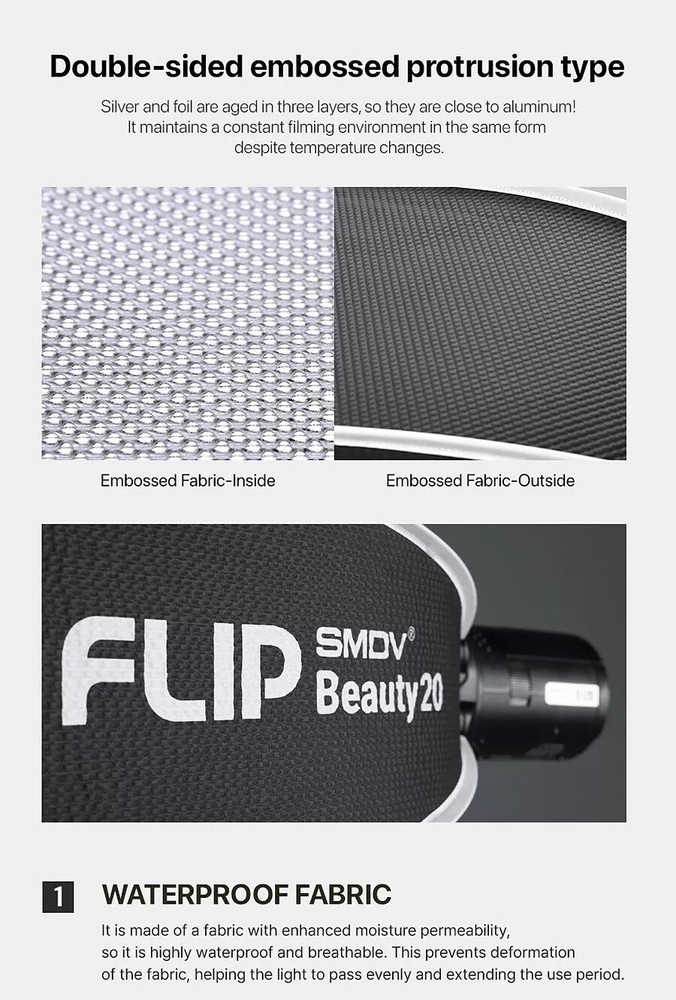 SMDV SPEED-BOX FLIP BEAUTY 20 Quick Soft-box Diffuser for S-Light S-Lite Flash