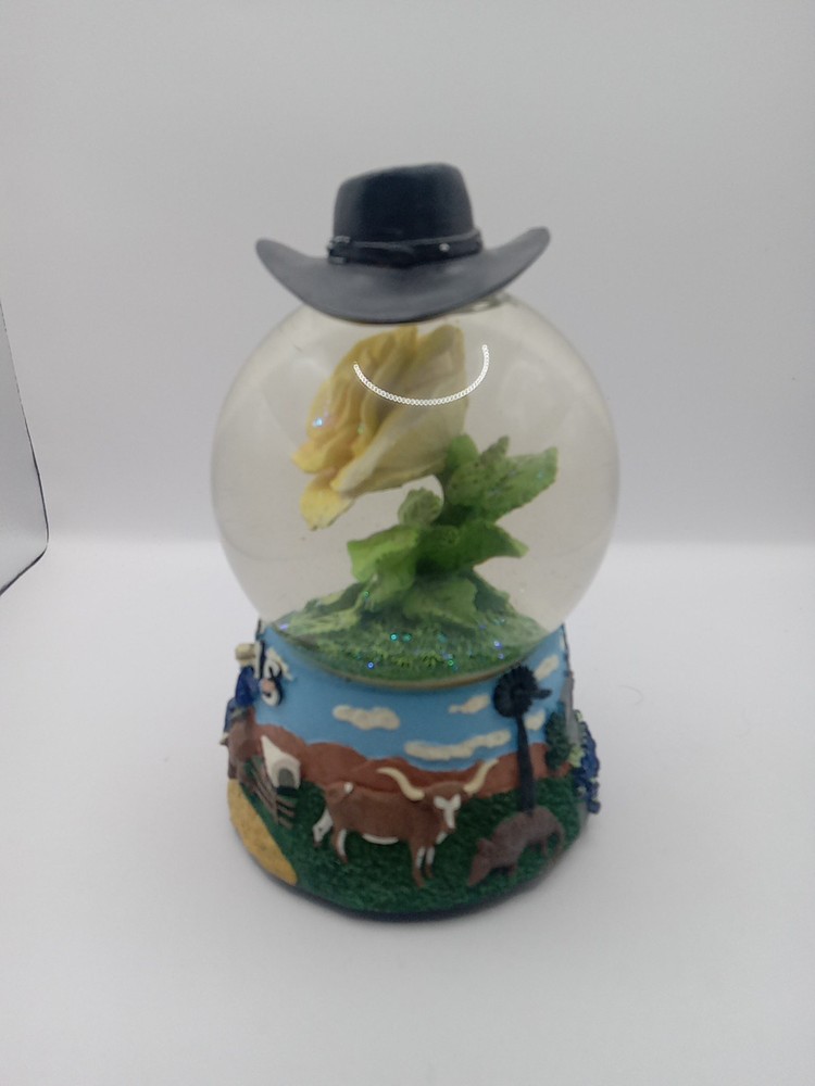 Texas Cowboy Snowglobe Works Great