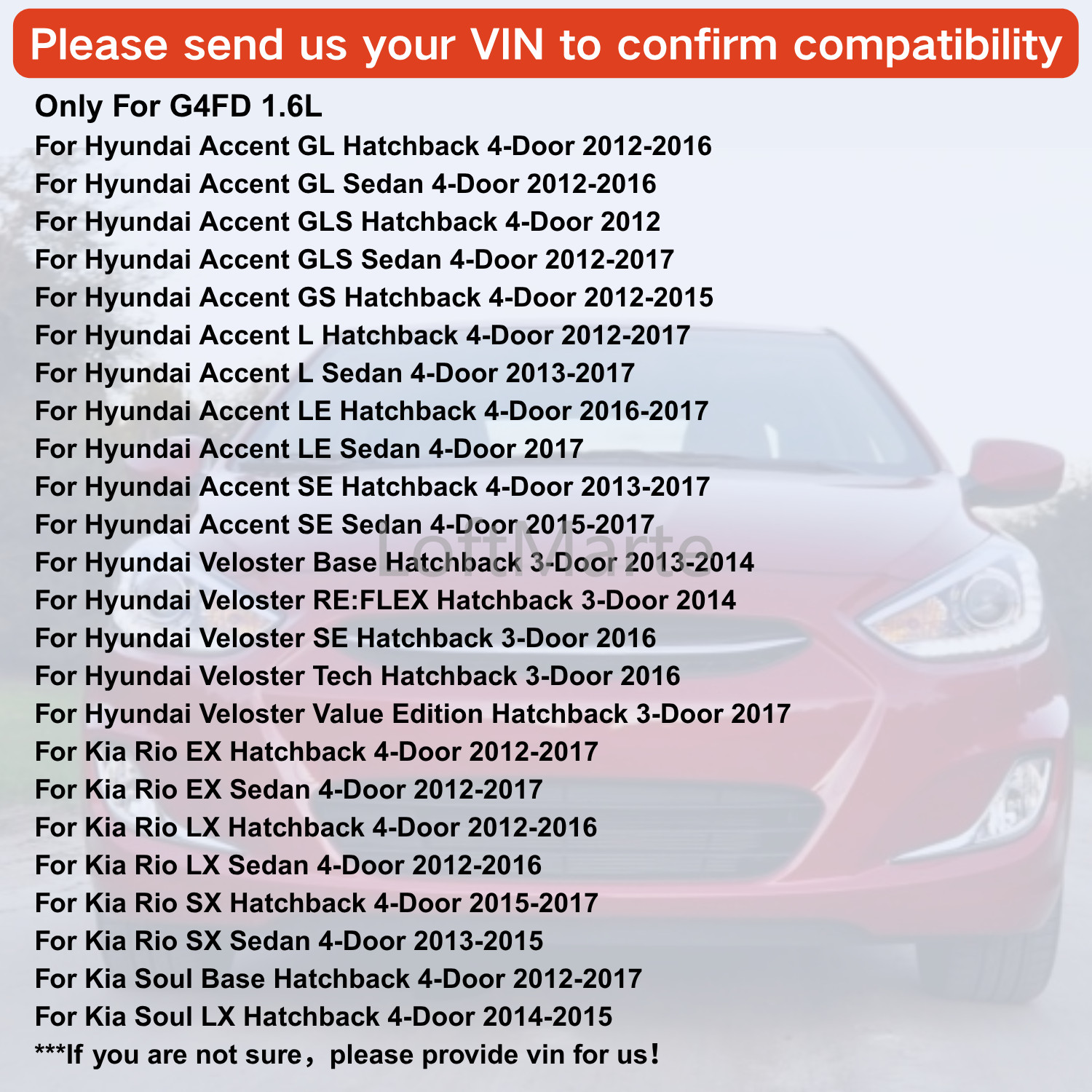 G4FD 1.6L Engine Assy Long Block 1591CC GAS For Hyundai Kia Rio Soul 2012-2019