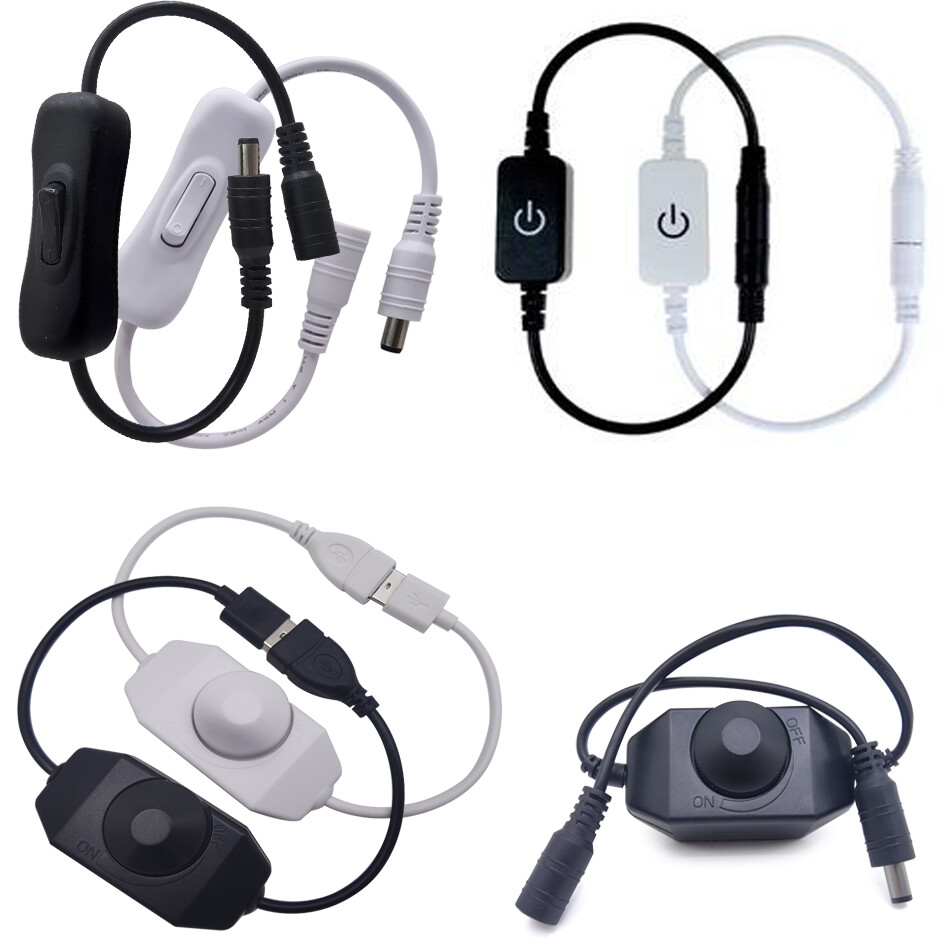 DC 12-24V USB 5V  Button Knob Touch switch LED Dimmer controller for LED Tape