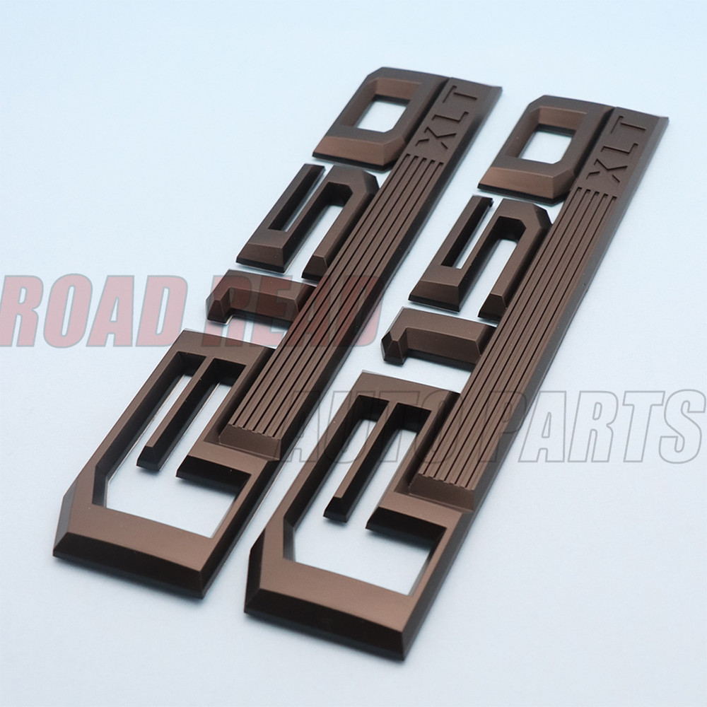 2PCS Fender Emblems For XLT 2015-2020 Replacement Badges Matte Black