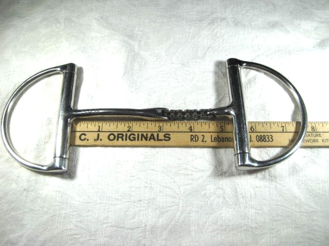Horse Bit Dee Ring Snaffle Half Bike Chain Titanium 5.5''