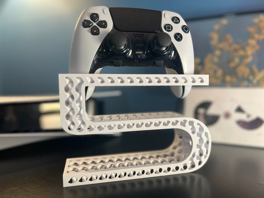 PS5 DualSense Edge Controller Stand – 3D Printed Display Holder - "5" Theme, PLA