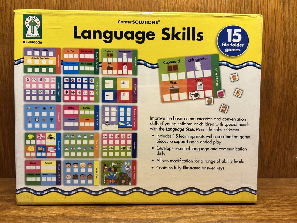 CenterSolutions Language Skills File Folder Game PK-2 (sealed)