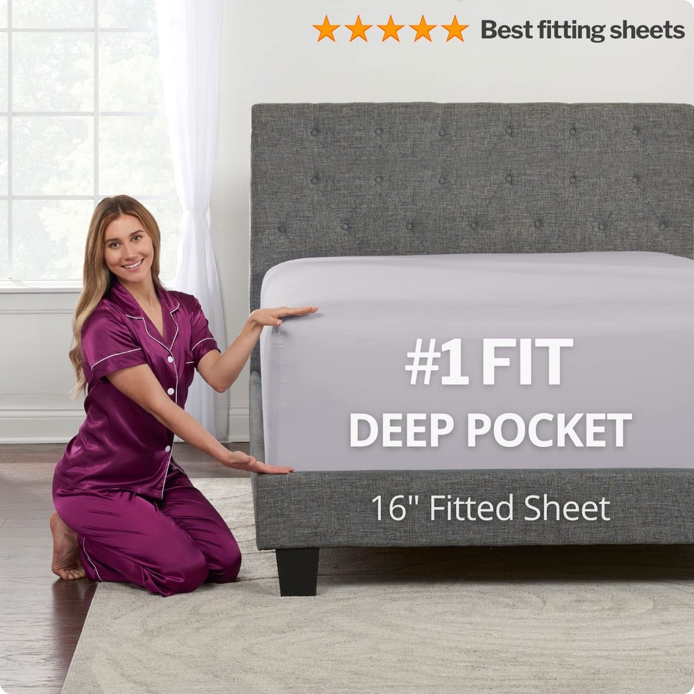 Queen Sheets Set Bed Sheets – Queen Bed Sheets Set For Queen Size Bed Bedding...