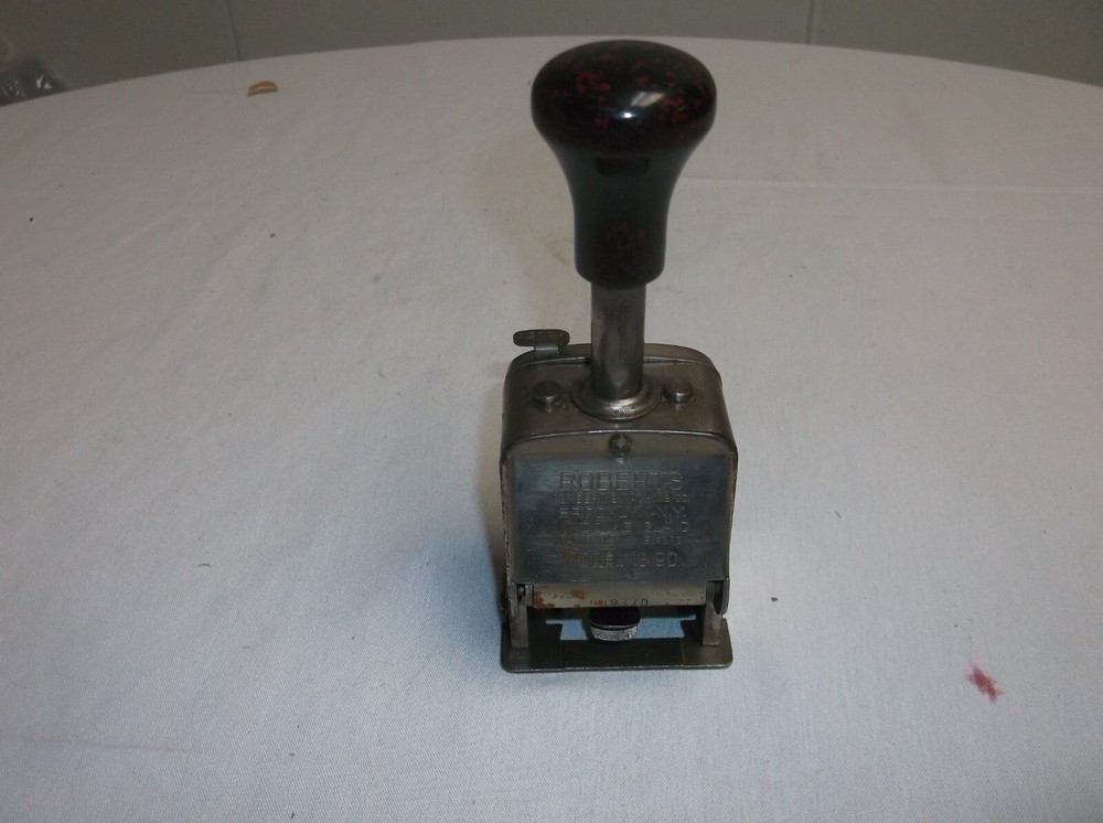 Vintage Roberts Numbering Machine Model No. 190