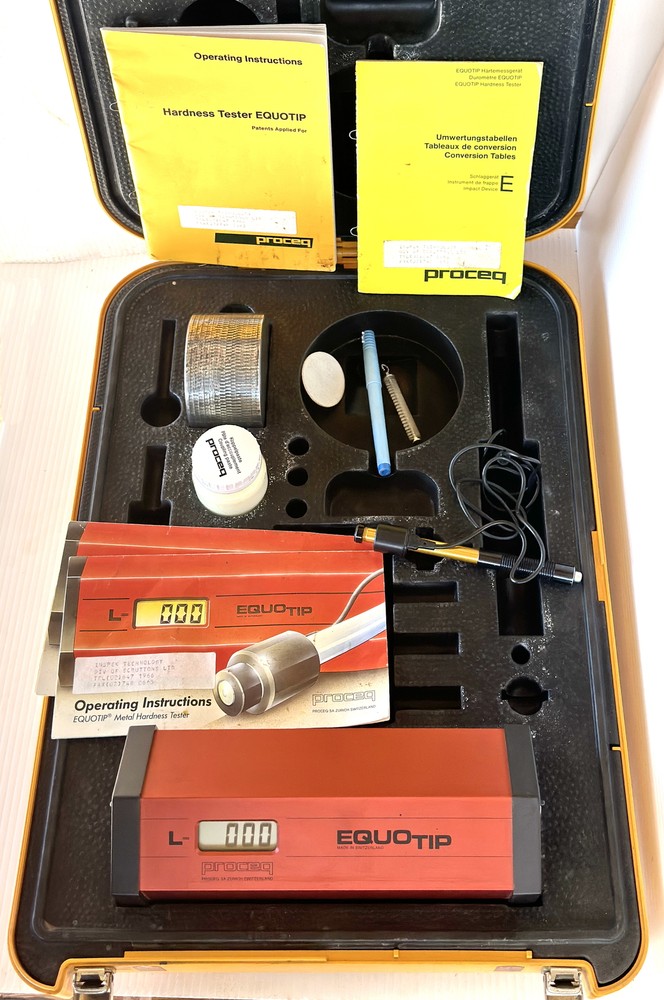 Proceq Equotip Hardness Tester with Type-D Test Block and Type-E Probe