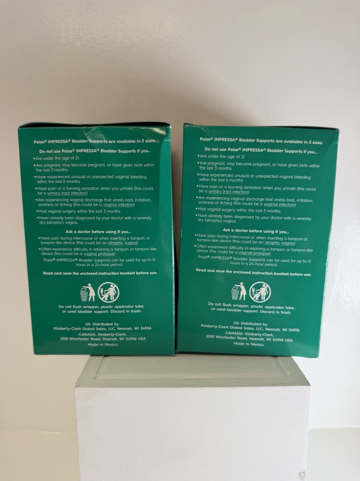 Poise Impressa Women's Bladder Supports Size 3, 21 Count Disposable pack of 2