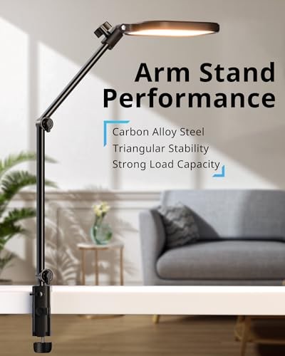 Streaming Light, 8" Ring Light for Desk with Clamp and Adjustable Arm, Zoom