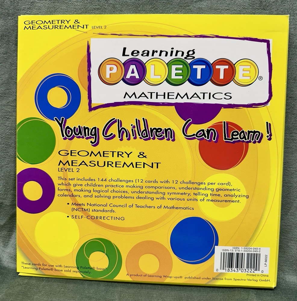 Usborne Learning Wrap ups Palette Discs Math Geometry & Measurement Gr Level 2