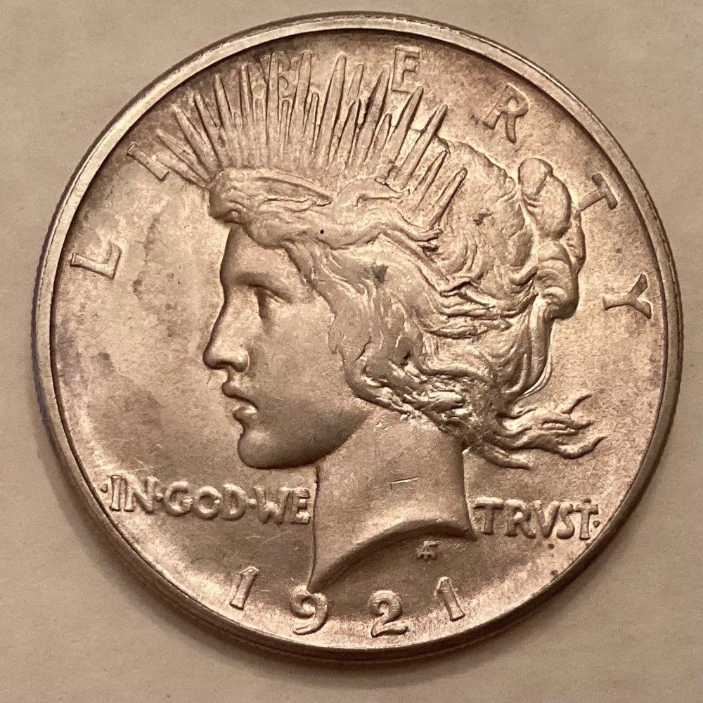 1921 Peace Silver Dollar Uncirculated Unc