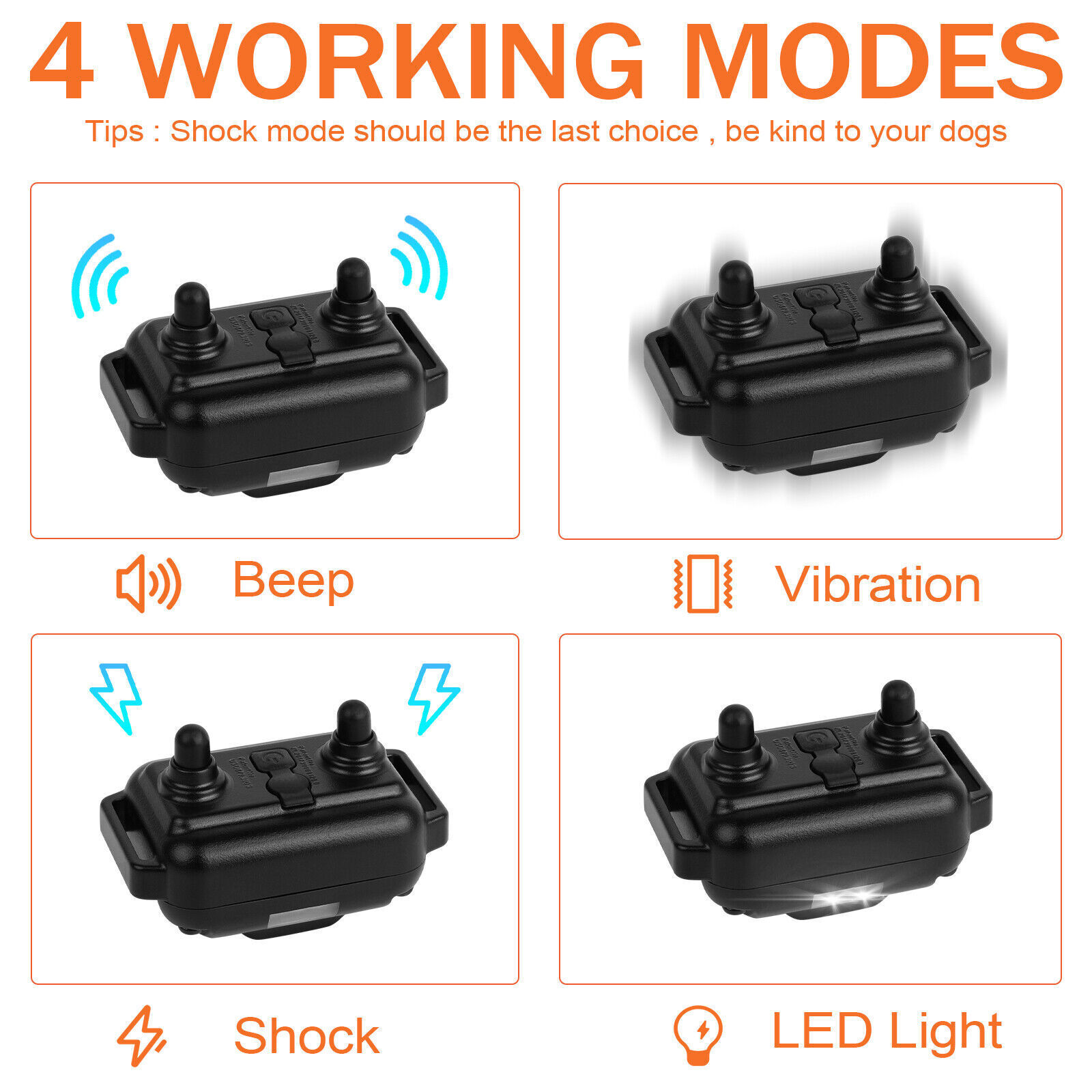 3000 FT Remote Dog Shock Training Collar Rechargeable Waterproof Pet Trainer NEW