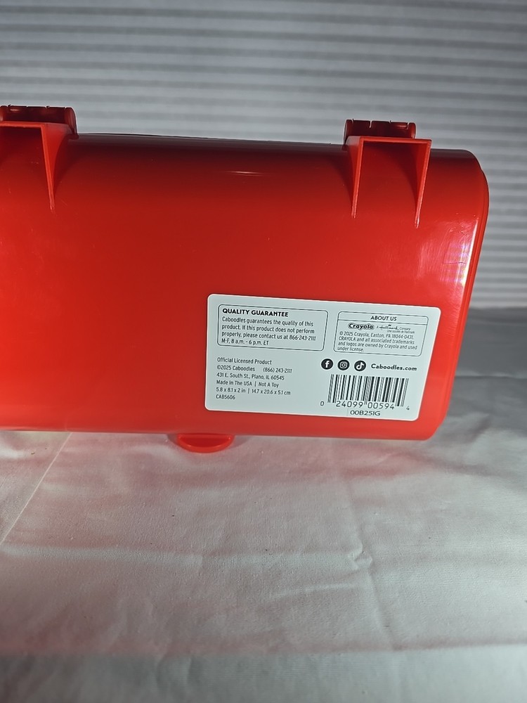 Crayon Red Plastic Empty Storage Case Limited Edition Retired Color