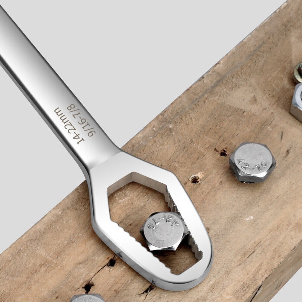 TWO 8-22mm Universal Torx Wrenches Self-tightening Adjustable Both Ends Tools