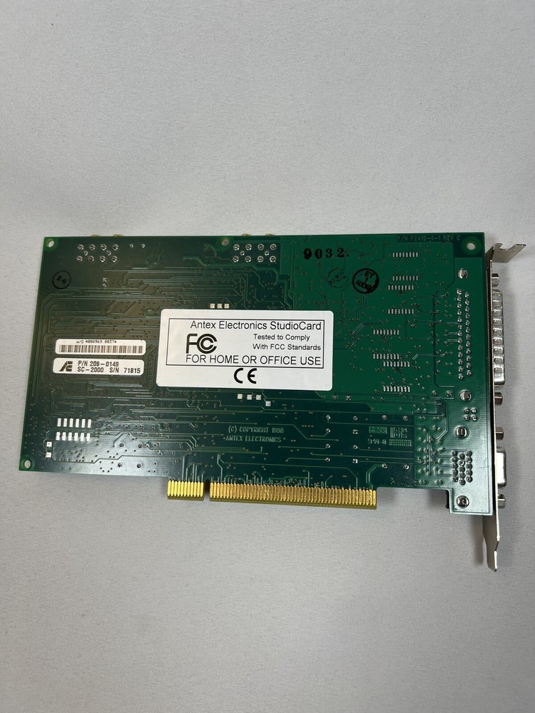 Antex Electronics SC2000 209-0149 Digital Audio PCI 4 Channel Studio Card