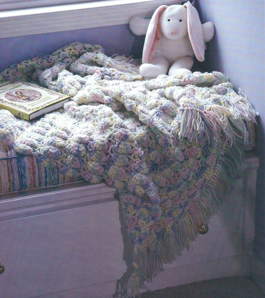 QUICK Puffed Shells Baby Afghan/Crochet Pattern INSTRUCTIONS ONLY