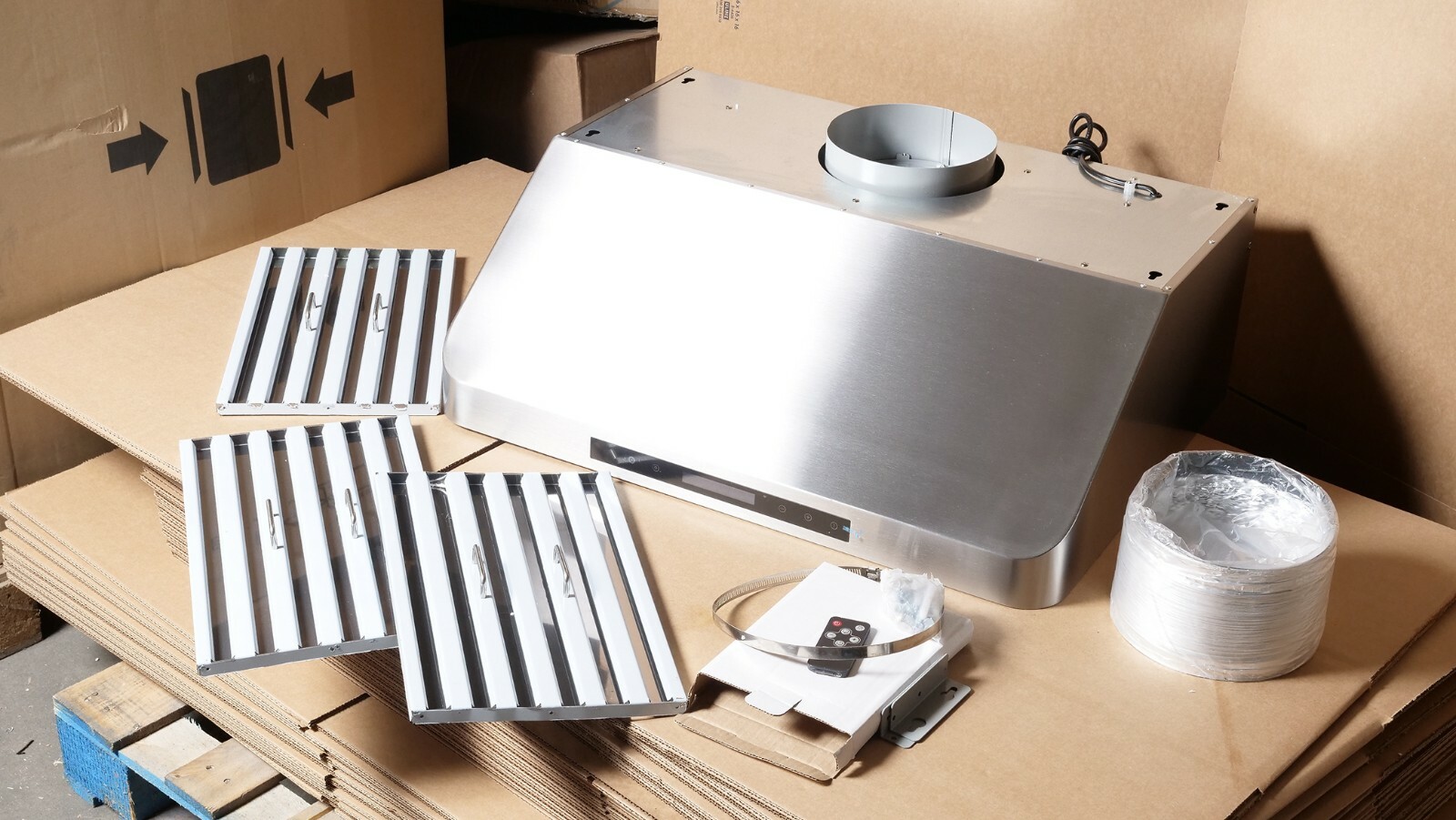 30 In. Under Cabinet Range Hood (OPEN BOX) LED Lights, Stainless Steel Filters