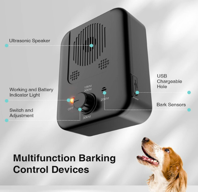 Queenmew Anti Barking Device, 3Dog Barking Control Devices